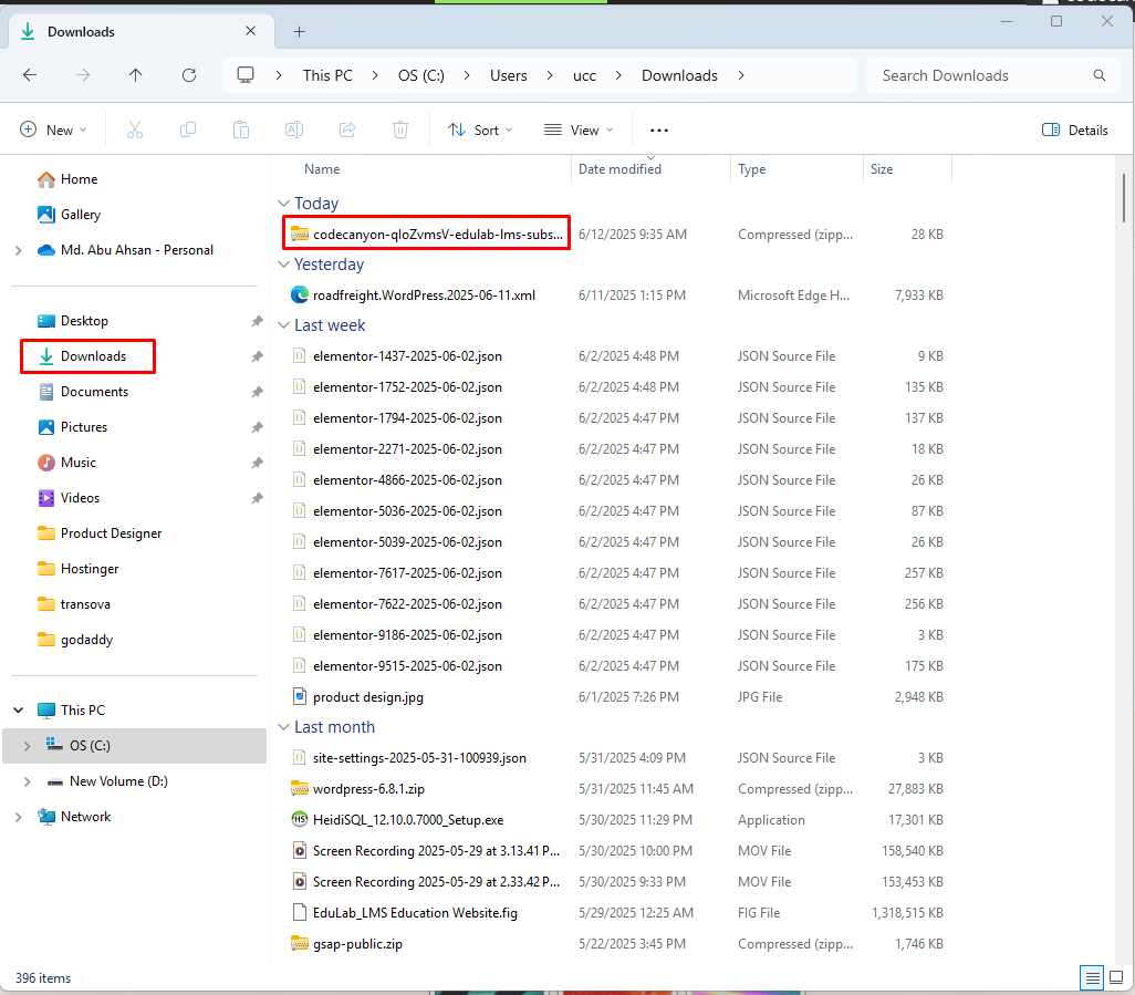 Downloaded File